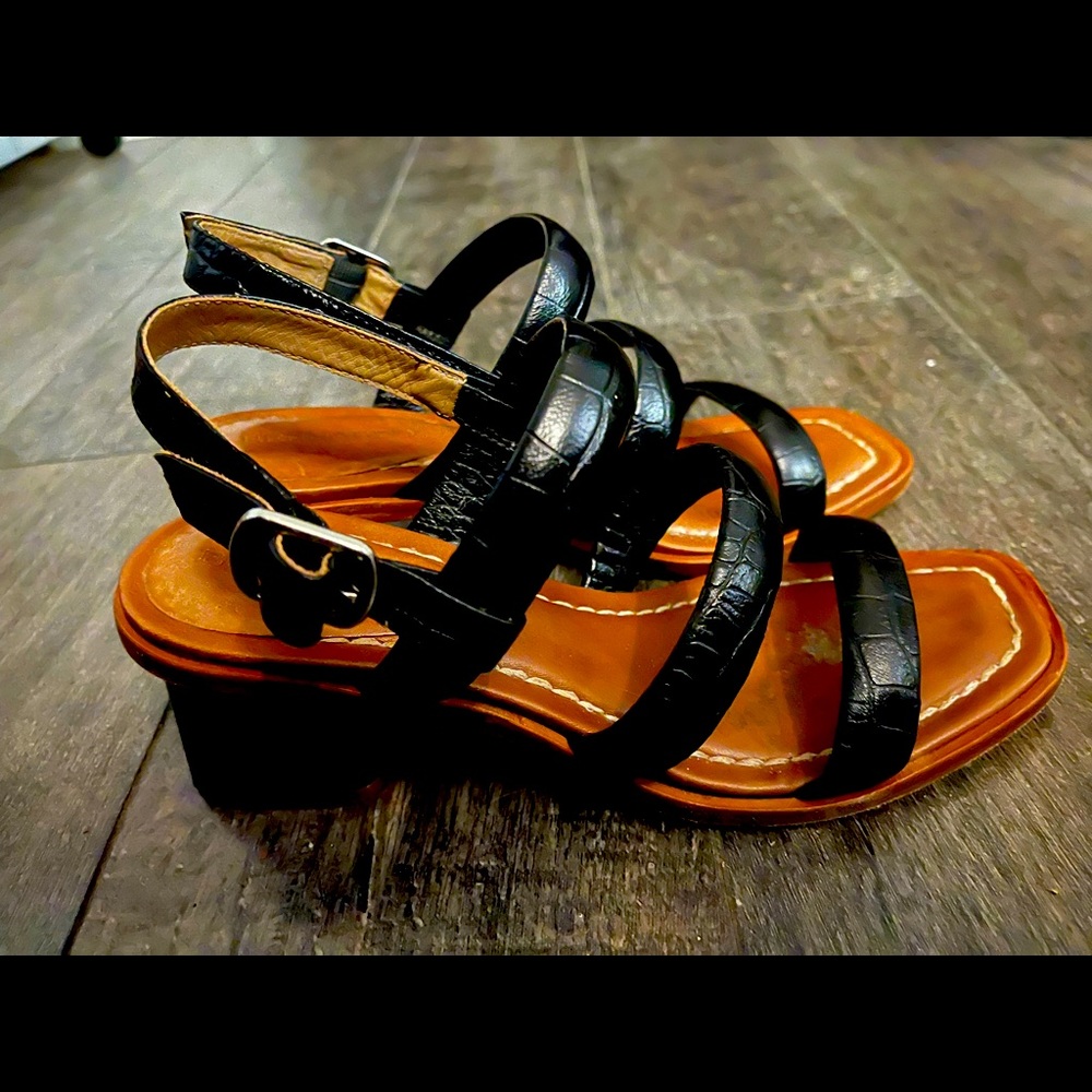 Black strappy sandals